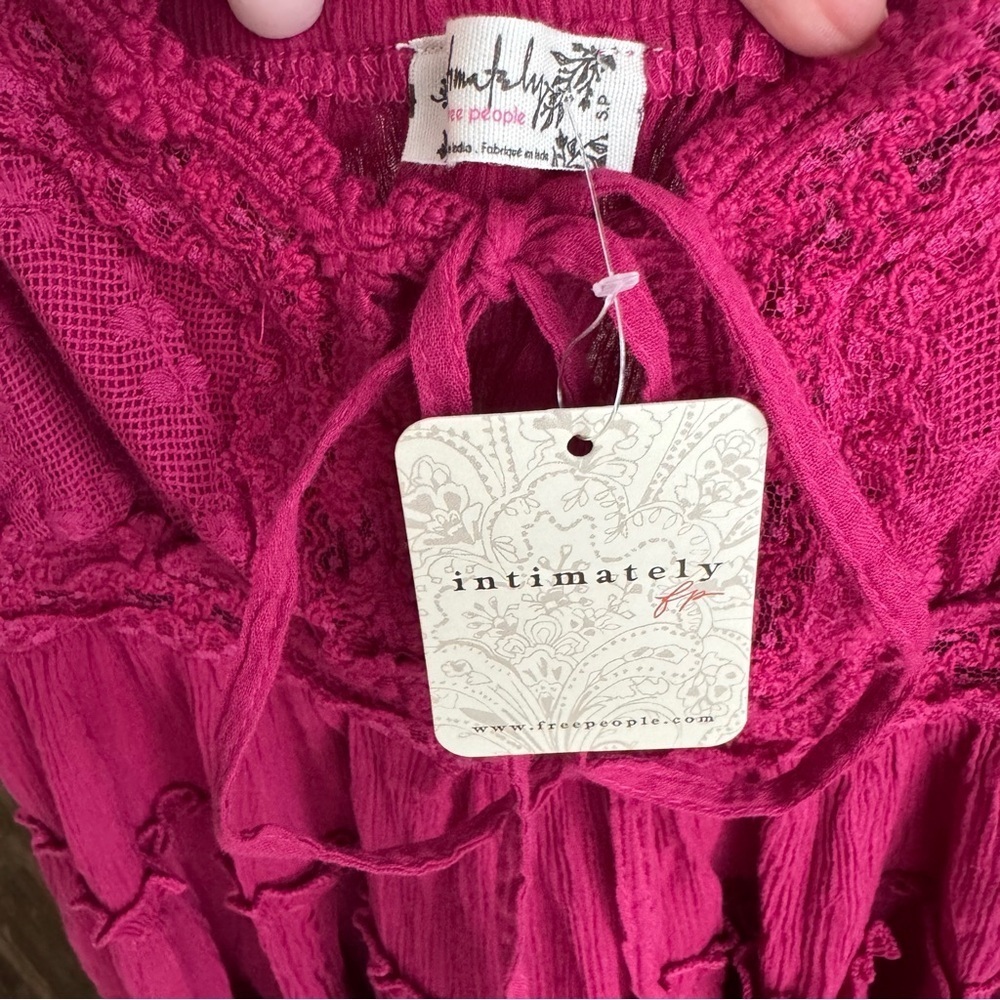 NWT FREE PEOPLE Intimately Sunsetter Mini Slip Strangelove Lace Dress Size Small - Picture 10 of 11